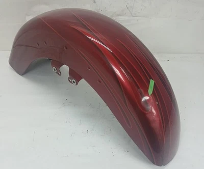 Harley-Davidson 2016 Street Glide CVO Front Fender Atomic Red Candy Apple Flames - Image 1 of 4
