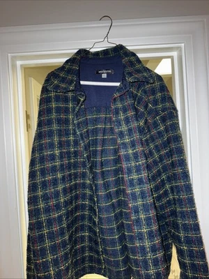 Urban Outfitters Green Multicolored Shirt Jacket Large Men's Polyester - Image 1 of 2