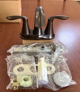 NEW MOEN 6410ORB Eva Oil Rubbed Bronze Bathroom Faucet W/Drain&Lift Rod B290 - Picture 1 of 4