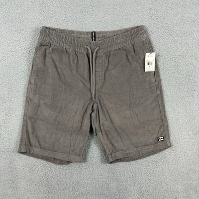 Pantalones Cortos Billabong Para Hombre Gris Mediano Mike EW Pana Tirar con Cordón Patín Foto 1 de 4