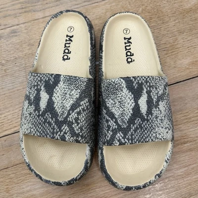 Sandalias Mudd para mujer 7 Python Slide suela EVA 279 Foto 1 de 4