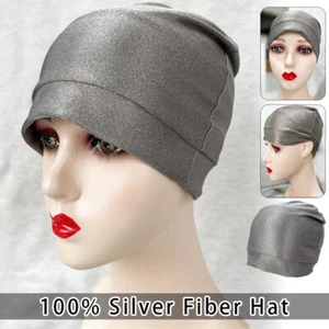 Anti-radiation Cap Silver fiber electromagnetic Wave Rfid Shielding EMF Liner - Picture 1 of 17