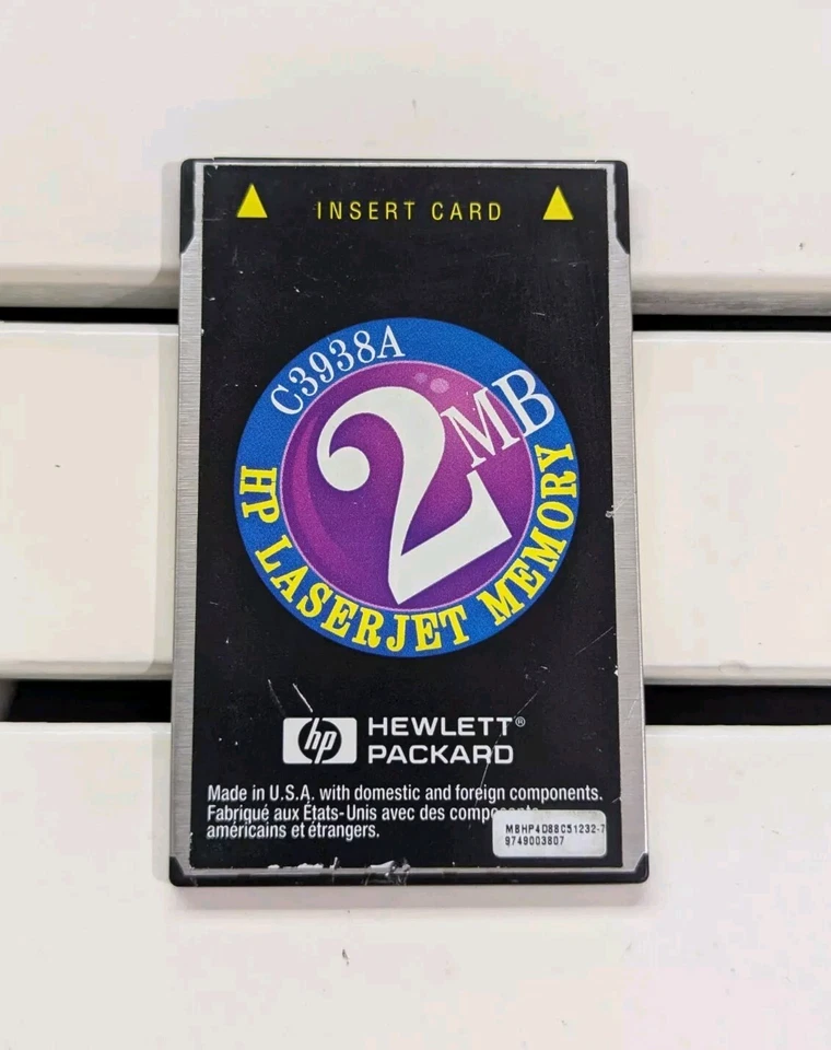 HP Laserjet 4LC-5L Memory 2MB Card C3938A MBHP4D88C51232-7 HP Printer - Image 1 of 2