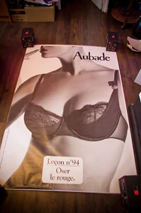 AUBADE LINGERIE 94 French Bus Vintage Advertising Fashion Sexy Poster Original - Picture 1 of 7