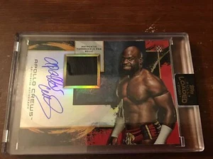 Apollo Crews 2020 Topps WWE Fully Loaded Autograph Turnbuckle Pad 3/5 - Picture 1 of 2