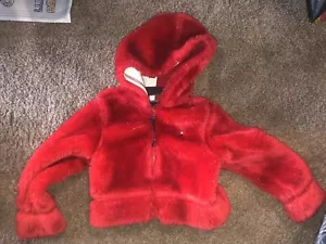 Tommy Hilfiger Girls Zip Up Jacket Size 4 Red - Picture 1 of 5
