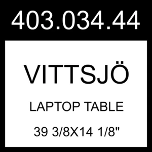 IKEA VITTSJÖ Laptop Table White/glass 39 3/8x14 1/8" 403.034.44 - Picture 1 of 1