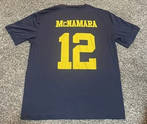 Michigan Wolverines Cade McNamara #12 Valiant Brand Large Jersey Shirt PERFECT - Picture 1 of 4