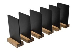 A6 x 12 PIZARRA DE TIZA DE MESA + 8 BOLÍGRAFOS DE TIZA LÍQUIDA BLANCA - Imagen 1 de 8
