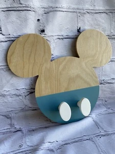 Disney Haustierleinenhalter Mickey Mouse Symbol Holz Haustierleine Wandbehang - Bild 1 von 4