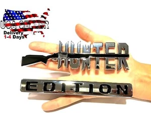HUNTER EDITION Emblem HIGH QUALITY Tailgate truck logo CAR decal SUV SIGN Badge - Picture 1 of 6