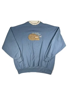 Vintage Cat Sweatshirt Grandma Cottage Granny Core 90s USA Catcore Hipster 90s - Picture 1 of 10