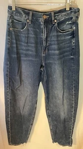 AE American Eagle Damen Relaxed Mom Jeans Größe 6 Medium Wash Distressed - Bild 1 von 8