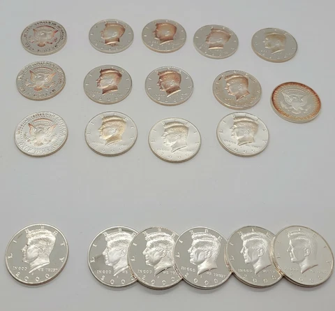Roll of 20 GEM Deep Cameo S mint Proof Kennedys (90% Silver) Half Dollars Toners Cover