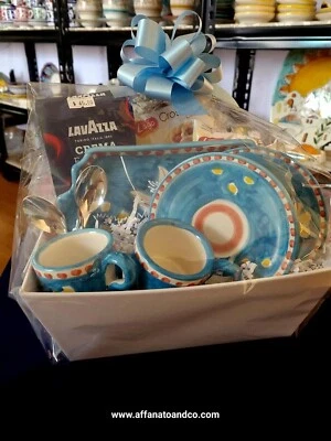 送给ESPRESSO LOVER的礼品篮! 意大利制造陶瓷加外饰! — 第 1/4 张图片