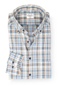 Marvelis Herren Businesshemd Langarm Non-Iron Modern Fit,Karo,New Kent - Picture 1 of 4