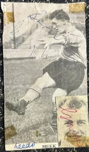 Signed George Meek Leeds United 1950s Football Autograph Book Page - Picture 1 of 4