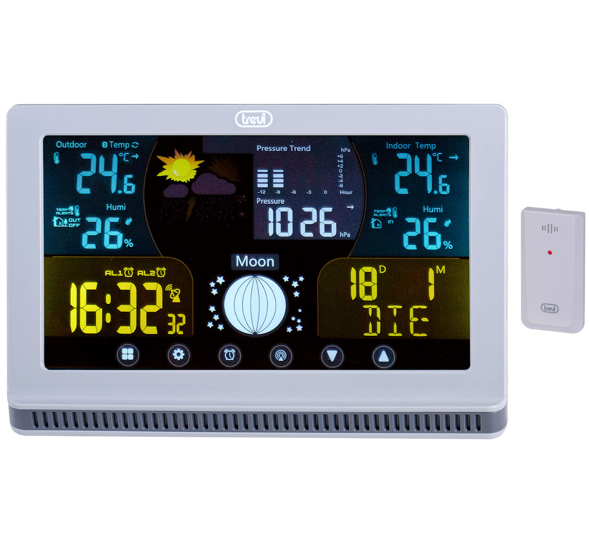 Stazione Meteo Con Sensore Esterno Wireless - Display A Colori, Previsioni, Termometro, Igrometro - Foto 9