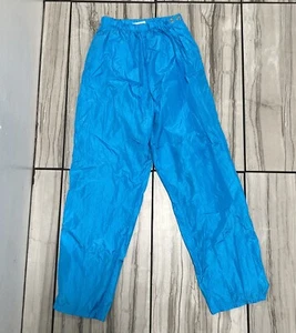 VINTAGE Forresters Pants Size M Blue Nylon Windbreaker Parachute 90's - Picture 1 of 8