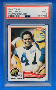1982 Topps # 3 LeRoy Irvin RC PSA 9 MINT # 88157996 RECORD BREAKER RAMS!!! - Bild 1 von 2