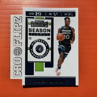 2019-20 Contenders Season Ticket Base #52 Josh Okogie - Minnesota Timberwolves - Image 1 of 2