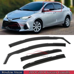 For 2014-2019 Toyota Corolla In-Channel Rain Guards Window Visors Vent Shade - Picture 1 of 5