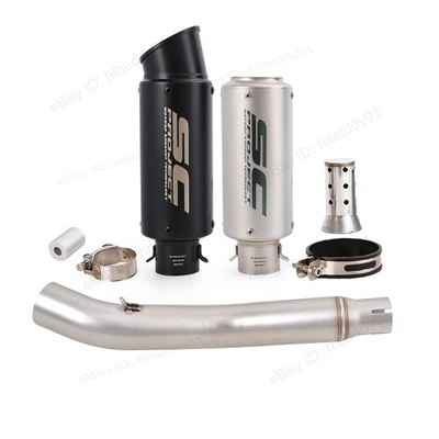 Sistema de escape tubo medio 51 mm silenciador deslizamiento sistema escape honda cbr250r 2011-2016 Foto 1 de 4