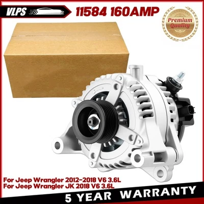Alternator for Jeep Wrangler 2012-2018 Wrangler JK 2018 3.6L 3604cc 220cid 11584 Foto 1 de 4