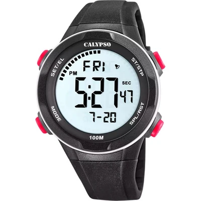 Orologio CALYPSO Flash Time Uomo Digitale Gomma Nero _K5780-2 - Immagine 1 di 2