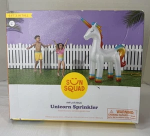 Einhorn aufblasbarer 6ft Sprinkler Rasen Zubehör Sun Squad - Neu - Bild 1 von 5