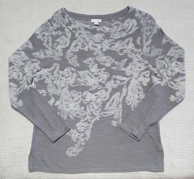 Suéter para mujer Jill gris floral mezcla de lana mediano clásico manga larga Foto 1 de 4