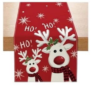 Weihnachten Tischläufer, 13 x 72 Zoll (Hirsch Schneemann) - Bild 1 von 1