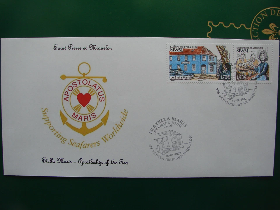 SPM/SAINT PIERRE ET MIQUELON FDC APOSTLESHIP OF THE SEA 2022 -STELLA MARIS - Image 1 of 1