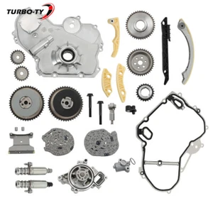 For GM Ecotec 2.0L 2.4L Timing Chain Kit VCT Selenoid Actuator Oil & Water Pump - Foto 1 di 15