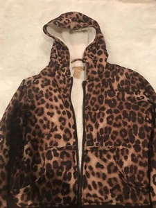 New Paris Blues Leopard Hoodie With Fleece Size L - Picture 1 of 5