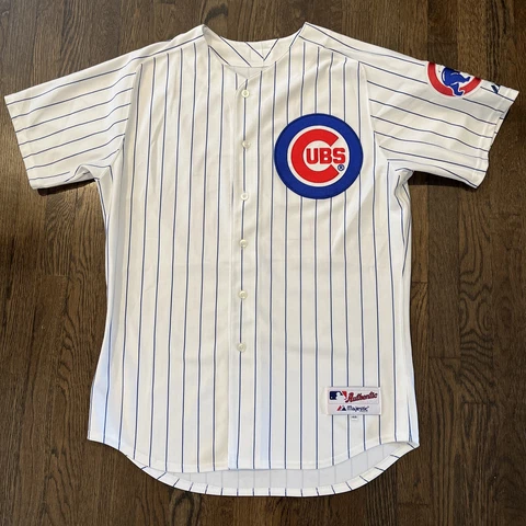 Chicago Cubs Jersey Mens Size 48 Derreck Lee White Majestic Cover