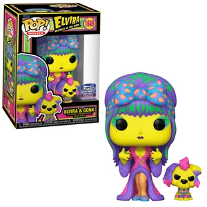 Funko POP! Movies Elvira & Gonk Black Light Hollywood Exclusive - Picture 1 of 1