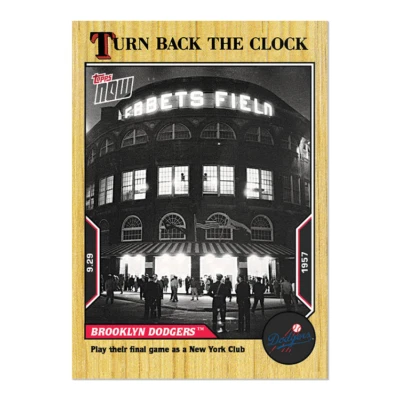 Brooklyn Dodgers Final Game Ebbets Field Topps Now Turn Back The Clock Card #183 - Image 1 of 2