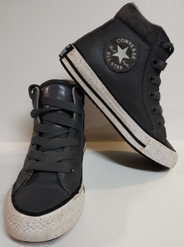 Stivali alti Converse All Star Chuck Taylor in pelle grigi taglia 12 ottime condizioni