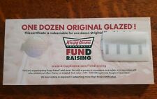 Krispy Kreme Certificates Lot of 20 Certificates for Original Glazed Doughnuts