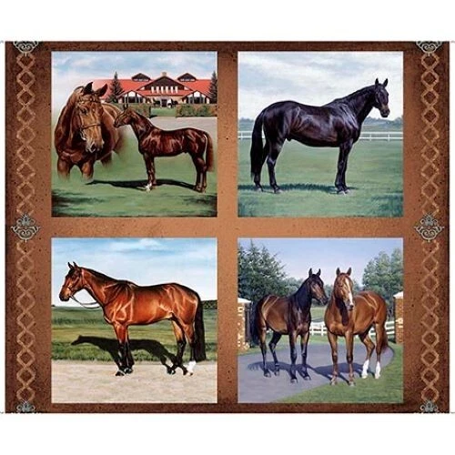 Horse Country Panel (30194-A Horse Picture Patches) QT Fabrics - Image 1 of 1