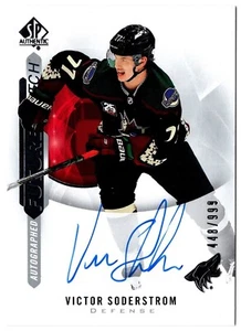 2021-22 UD SP Authentic (2020-21) Future Watch Auto VICTOR SODERSTROM 168 999 RC - Picture 1 of 1