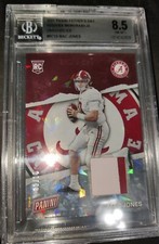 2021 Panini Father's Day Cracked Ice RC15 Mac Jones RC /10 PATCH BGS 8.5 NM-MT+