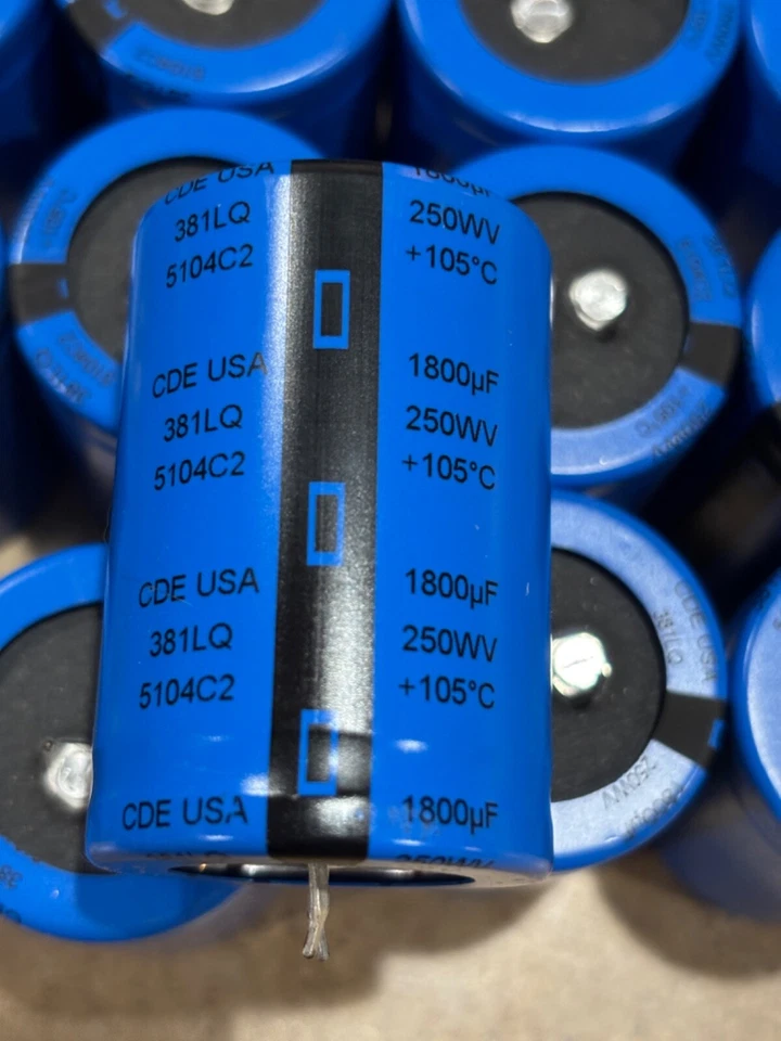 Condensador a presión 10 piezas 250WV 1800uF 35x60mm 105C CDE EE. UU. 36x50 Foto 1 de 1