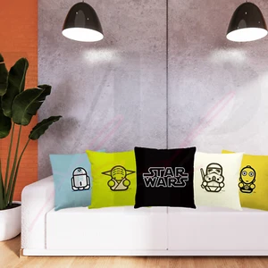 Star Wars Pillow Cover Throw Square Cushions Sofa Couch Chair Decor 17" x17 Inch - Picture 1 of 8