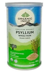Organic India Psyllium Husk 100 Gram USDA GMO Cert Isabgol constipation stomach - Picture 1 of 1
