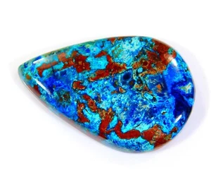54 Cts Natural Multi Crisocola Pera Cabujón Piedras Preciosas Fabricación de Joyas AT=080 - Imagen 1 de 6