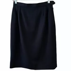 Yves St. Laurent Rive Gauche Vintage 100% Wool Pencil Skirt Women's US Small - Picture 1 of 7