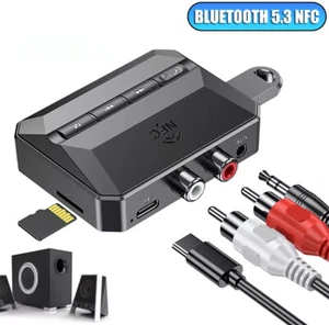 Récepteur Bluetooth 5.3 Adaptateur Audio Stéréo Sans Fil Jack 3 5 Mm Aux Nfc ~ - Photo 1/18
