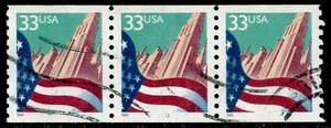 U.S. #3280 Flag and City 33c PNC3 P#1111 (1999) USED - Picture 1 of 1